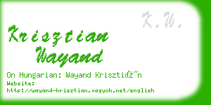 krisztian wayand business card